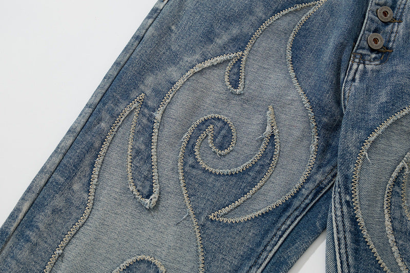 KYOTO EMBROIDERED DENIM