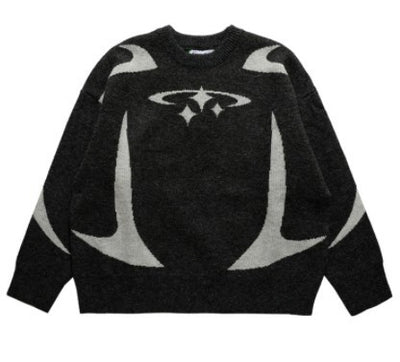 Y2K STARS KNITTED SWEATER