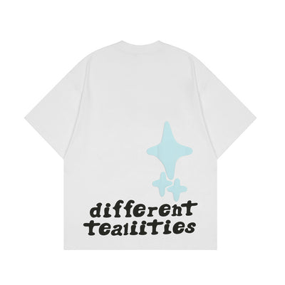 DIFFERENT WORLDS PUFF PRINT T-SHIRT