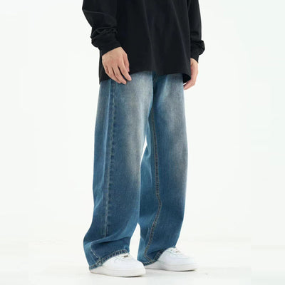 Loose  Straight Washed Jeans