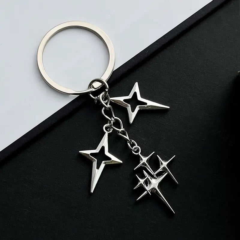 FOUR POINTED STAR KEYCHAIN