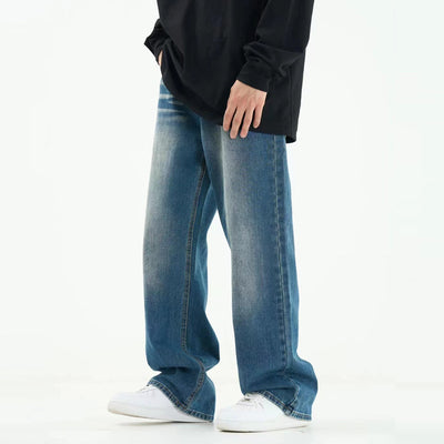 Loose  Straight Washed Jeans