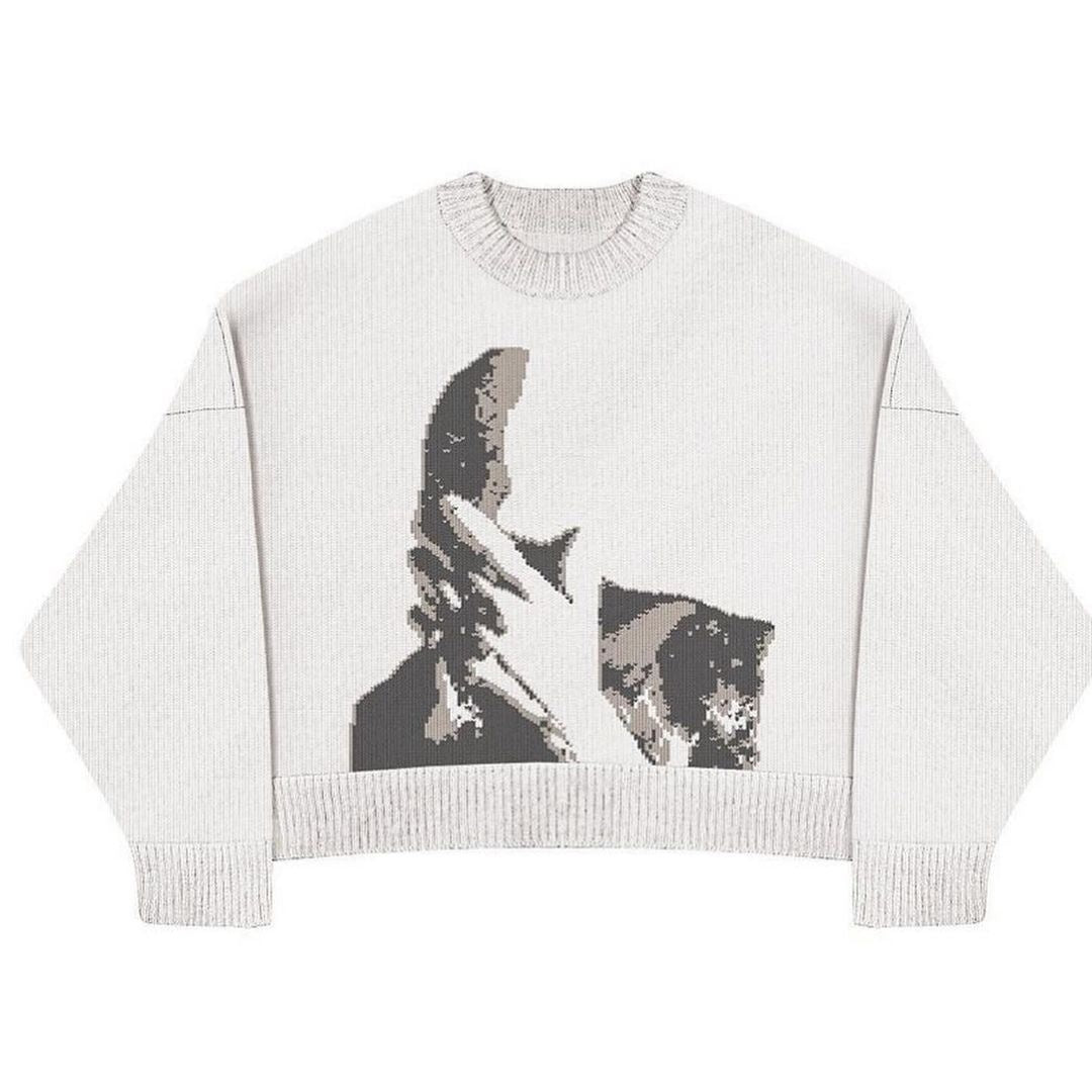 NO REGRETS' KNITTED SWEATER