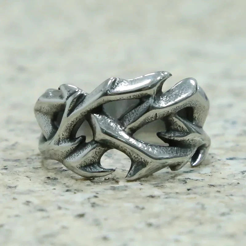 Stainless Steel Thorn Ring